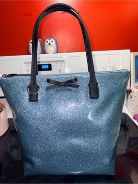 Kate Spade Mavis Street Jeralyn Tote in Lakesedge Blue w/Sparkly Glitter Finish